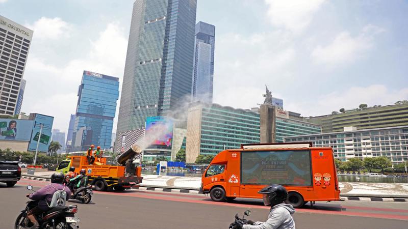 Pemprov Jakarta Bergerak Cepat Tangani Abu Vulkanik, Sebaran PM10 Tinggi Menyempit Pascapenyiraman